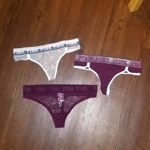 ☆SOLD☆3 VS PINK Thongs